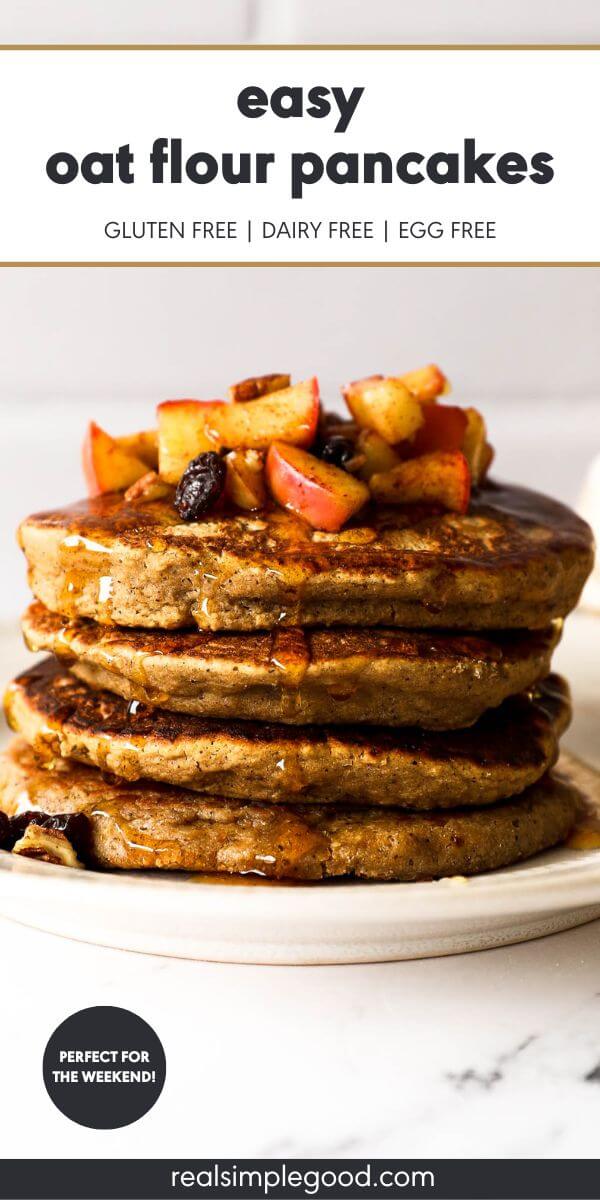 Thick & Fluffy Oat Flour Pancakes (Egg-Free)