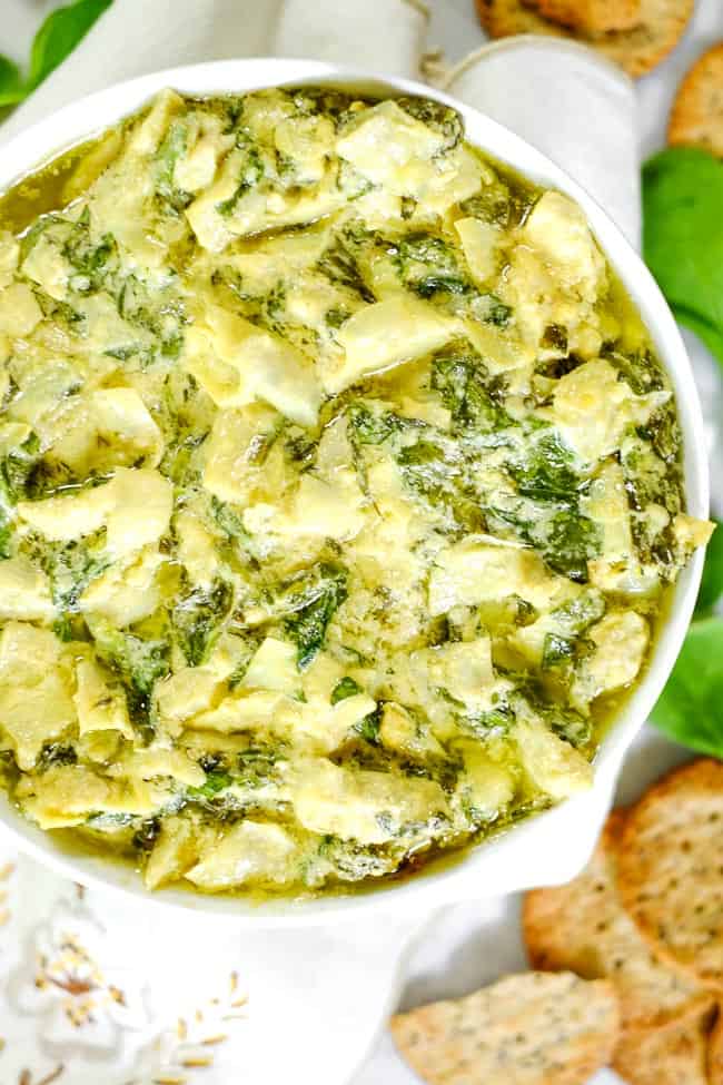 Easy Spinach Artichoke Dip Paleo Whole30 Egg Free Option The Real Simple Good Life