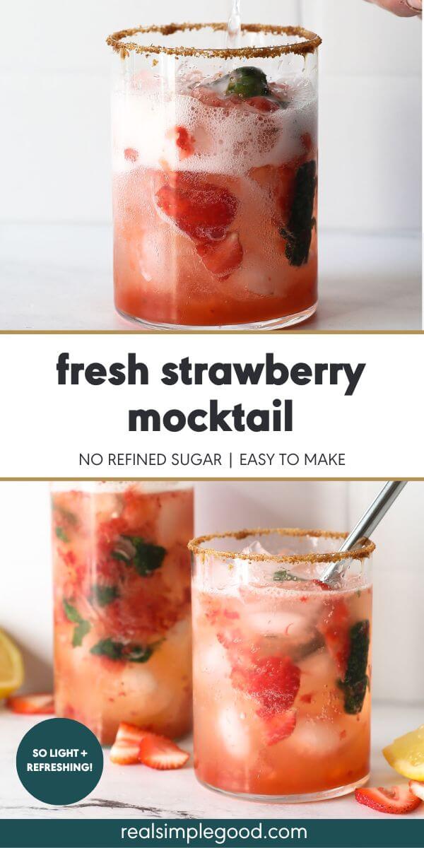 Fresh Strawberry Mocktail (Strawberry Smash!)