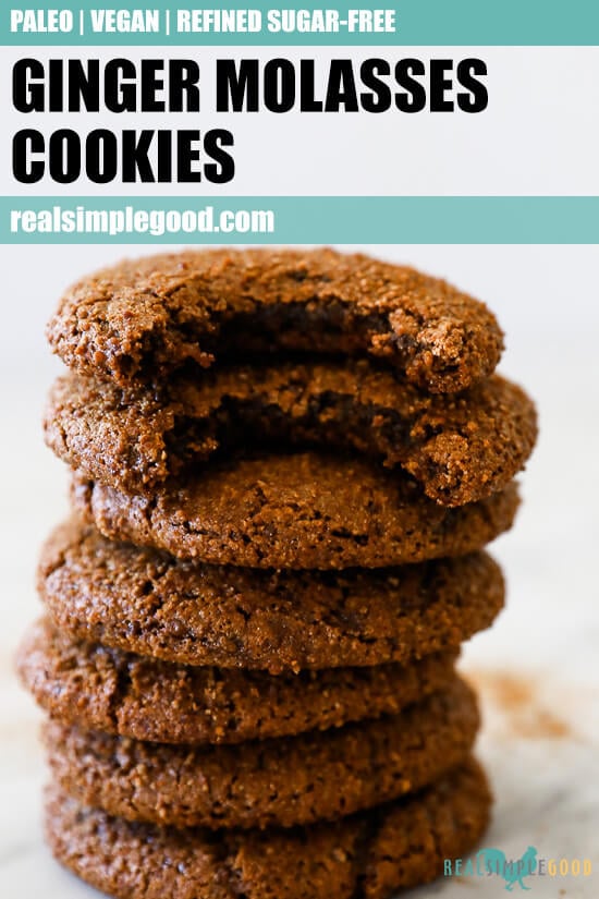 Ginger Molasses Cookies  Paleo  Vegan   Refined Sugar Free  - 35