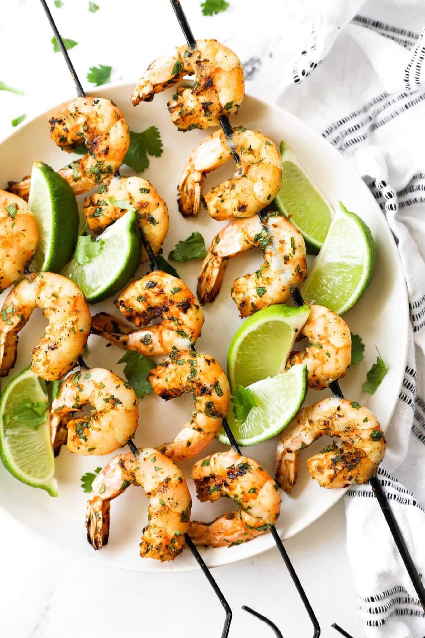 Grilled Cilantro, Garlic & Lime Shrimp Kabobs Real Simple Good