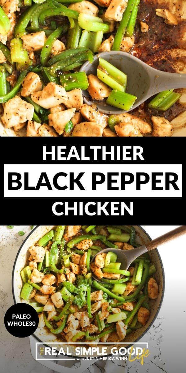 Healthier Black Pepper Chicken