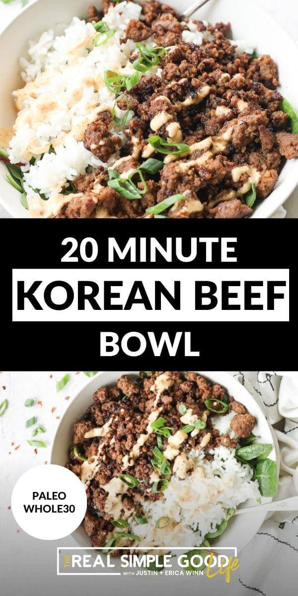 Korean Beef Bowl {Fast and Healthy} –