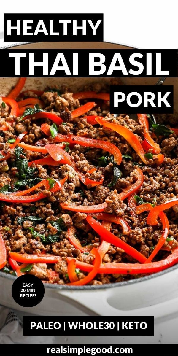 Healthy 20-Minute Thai Basil Pork