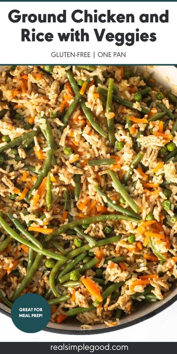 35-Minute Ground Chicken and Rice with Veggies
