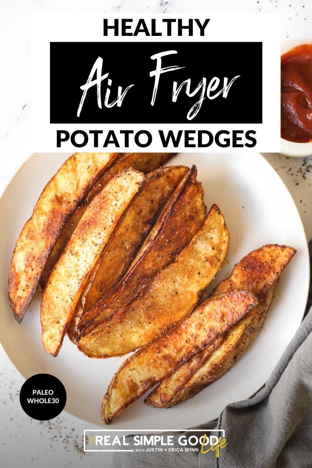 Healthy Air Fryer Potato Wedges + Seasoning