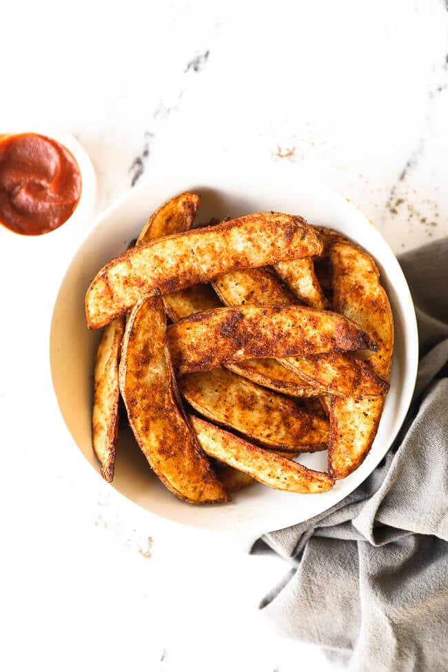 Healthy Air Fryer Potato Wedges   Seasoning - 23