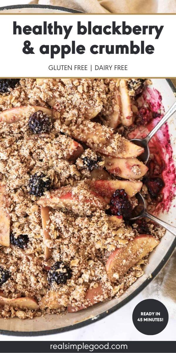 Healthy Apple and Blackberry Crumble (Gluten Free)