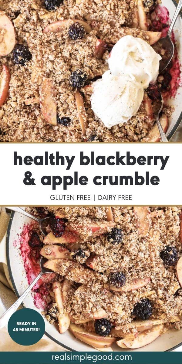 Healthy Apple and Blackberry Crumble (Gluten Free)