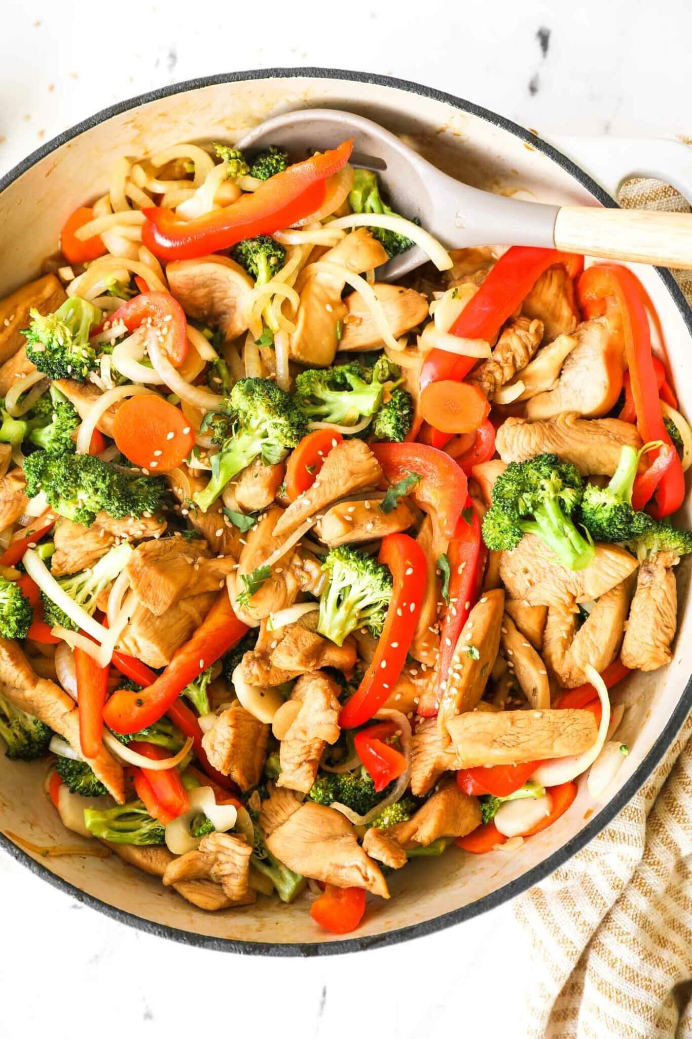 Healthy Marinated Chicken StirFry (One Pan!) Real Simple Good