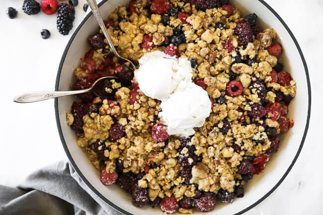 Healthy  Oven Baked Mixed Berry Crisp - 49