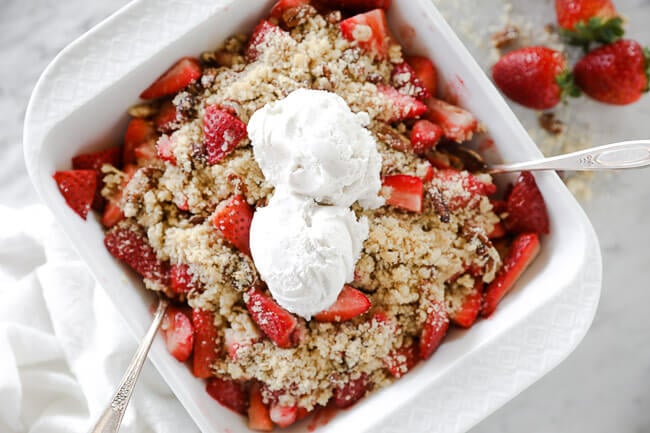 Healthy Fresh Strawberry Crumble  Paleo  - 5