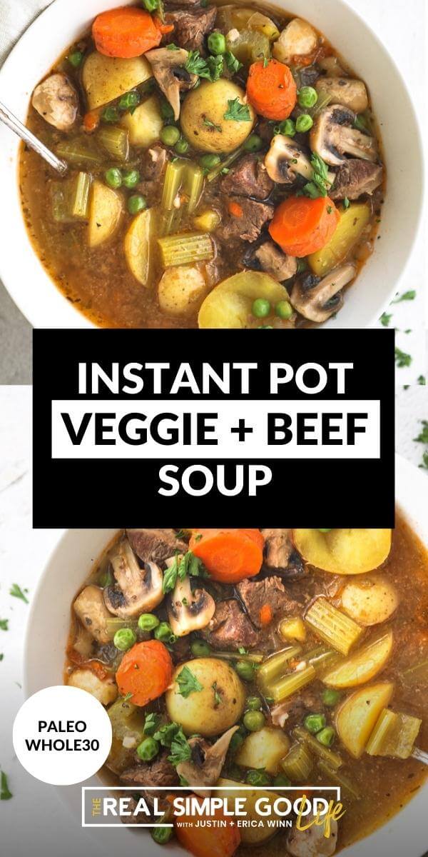 Hearty Instant Pot Vegetable Beef Soup