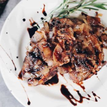 Instant Pot Pork Chops with Apple Balsamic Topping  Paleo   Whole30  - 99