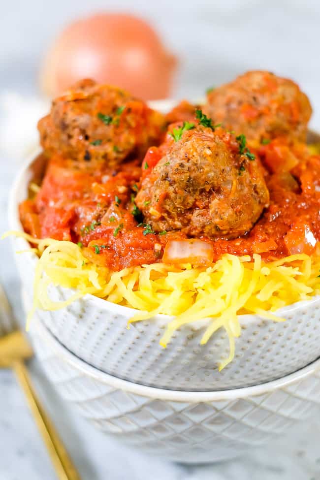 Instant Pot Spaghetti and Meatballs  Paleo   Whole30  - 9