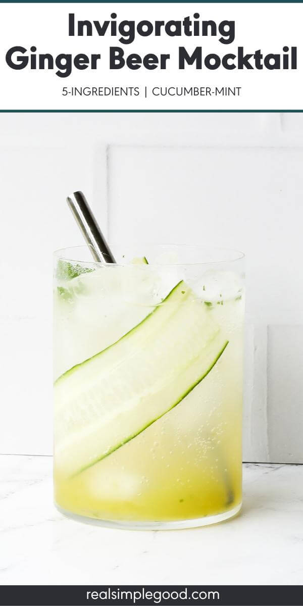 Invigorating Ginger Beer Mocktail (Cucumber Mint)