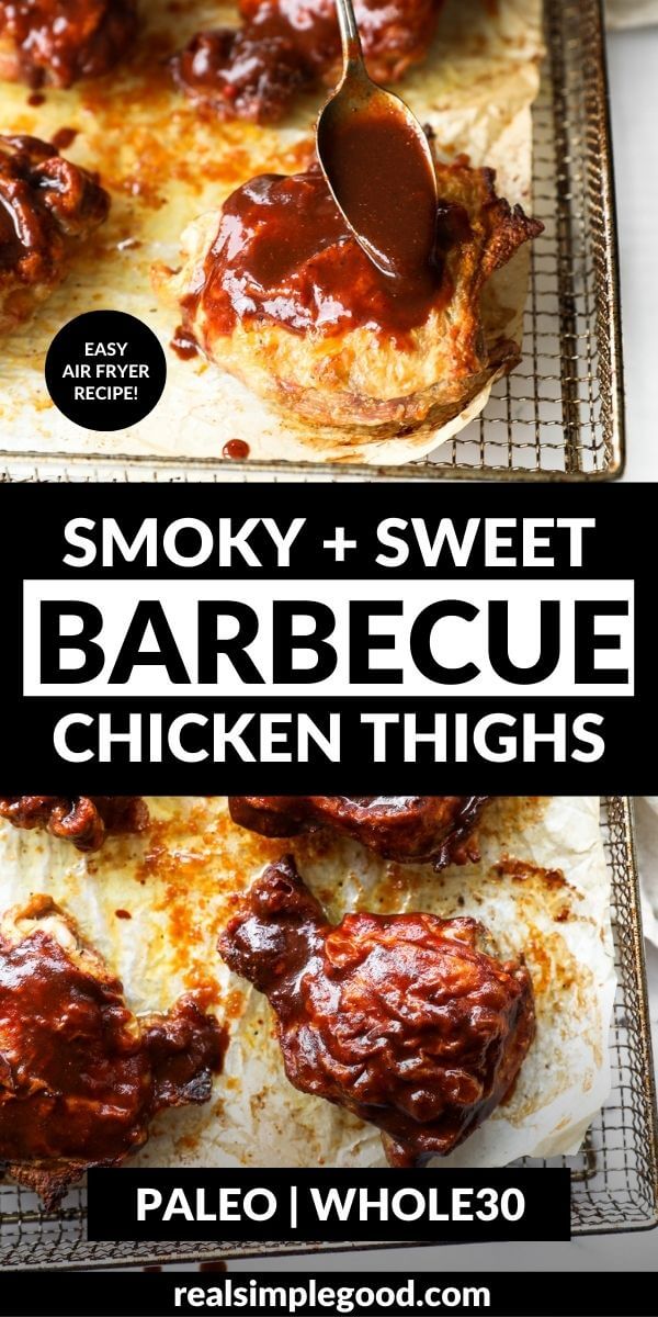 Juicy, Smoky Air Fryer BBQ Chicken Thighs