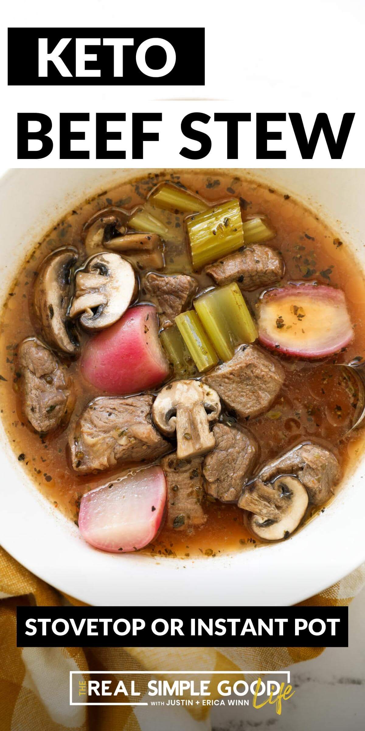 Keto Beef Stew (Stovetop or Instant Pot)