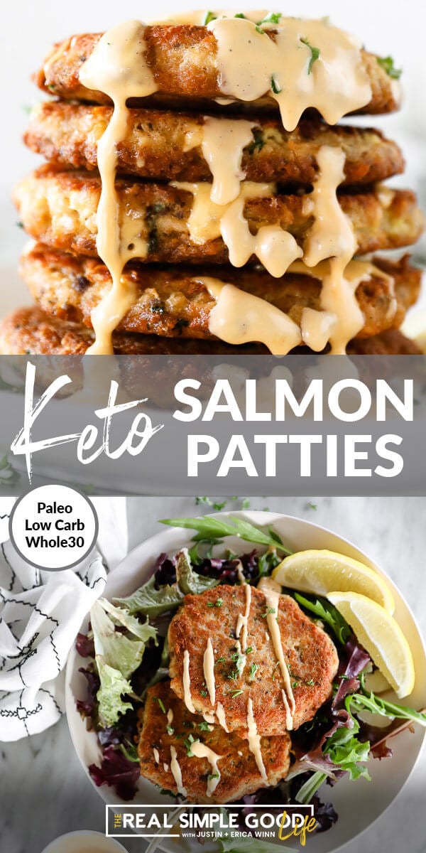 Keto Friendly Salmon Cakes With Garlic Aioli / Easy Low ...