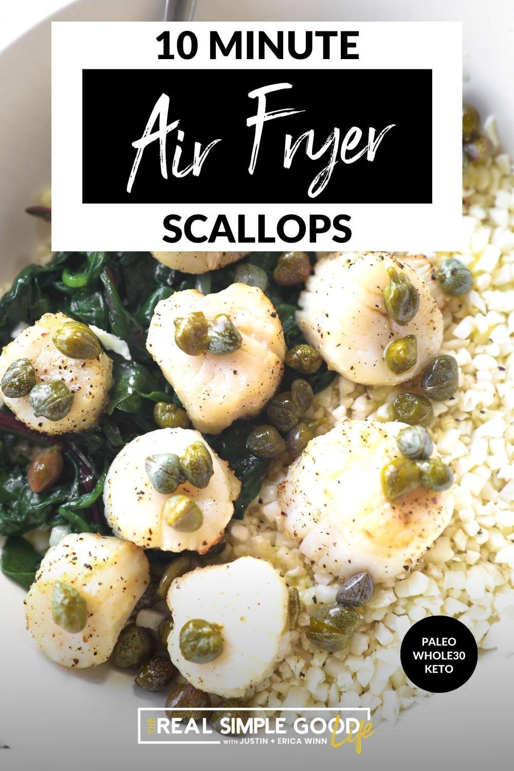 Lemon Butter Air Fryer Scallops