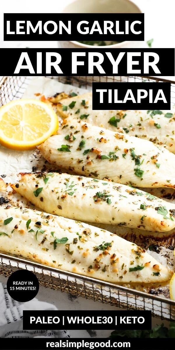 10 Minute Lemon Garlic Air Fryer Tilapia - 59