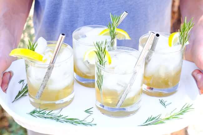 Lemon   Rosemary Cocktail  Refined Sugar Free  - 80