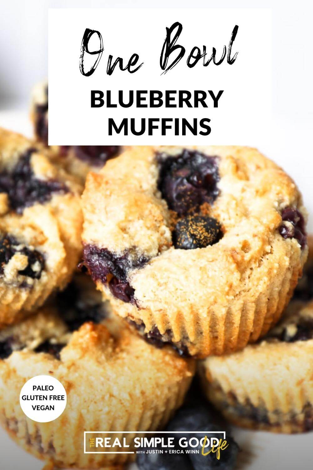 One Bowl Gluten Free Blueberry Muffins - 50