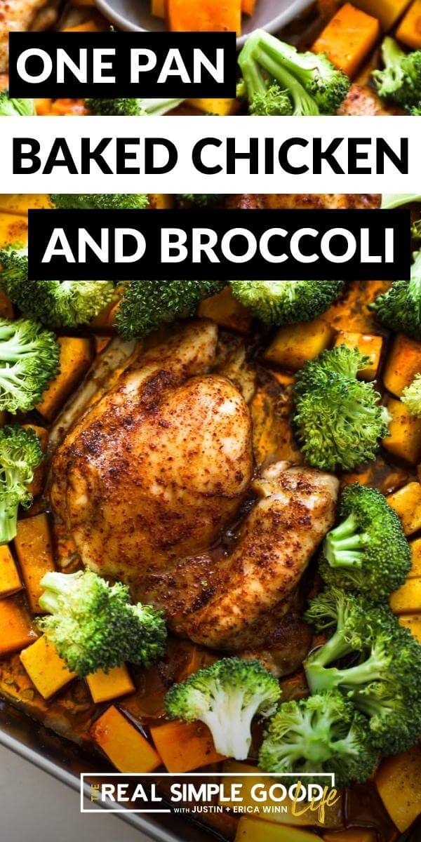 One Pan Baked Chicken and Broccoli
