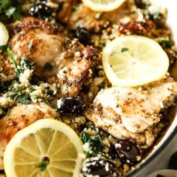 One Pan Greek Chicken Dinner  Paleo  Whole30   Keto  - 15