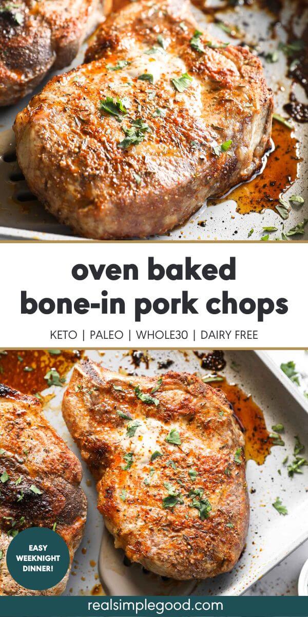 Easy (and Juicy!) Oven Baked Bone In Pork Chops