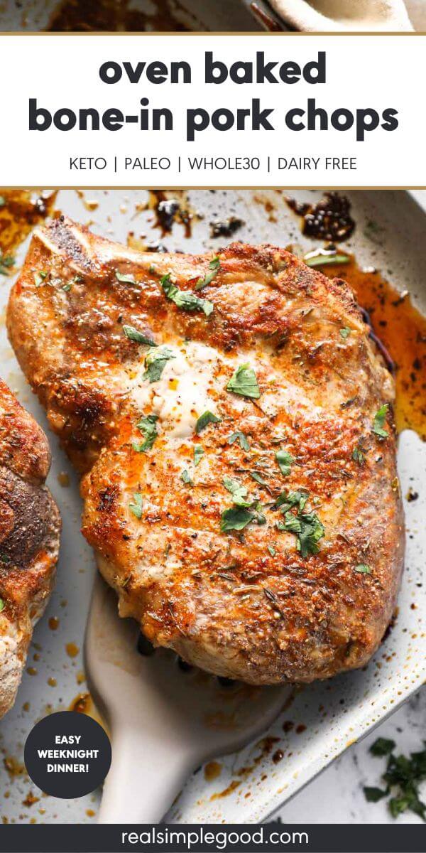 Easy (and Juicy!) Oven Baked Bone In Pork Chops
