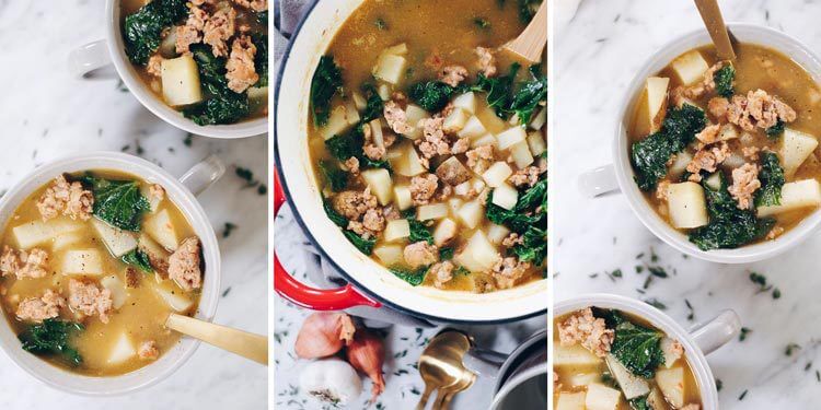 Paleo Sausage Soup with Roasted Garlic and Potatoes  Whole30  - 78