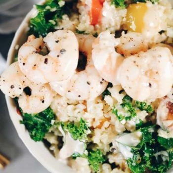 Paleo Cauliflower Rice Bowls with Shrimp  Whole30  - 88