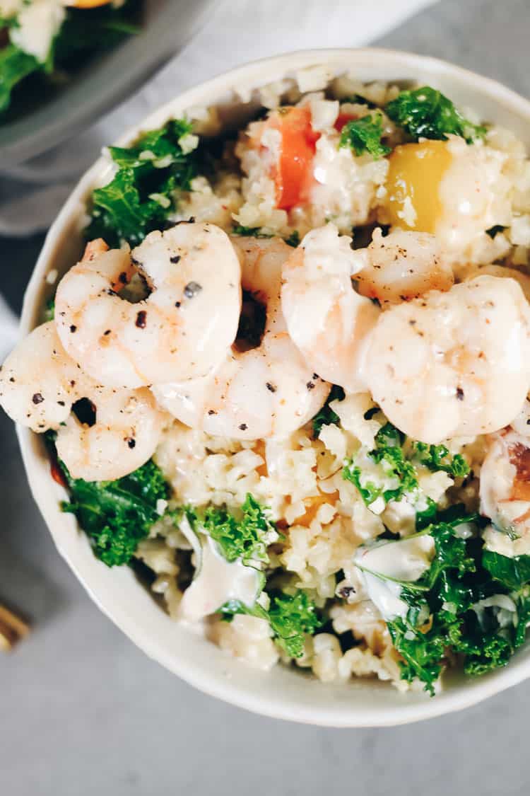 Paleo Cauliflower Rice Bowls with Shrimp (Whole30) Real Simple Good