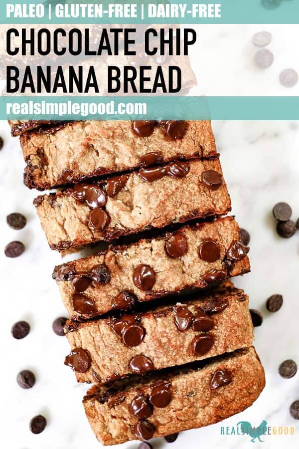 Paleo Chocolate Chip Banana Bread  GF  Vegan   Dairy Free  - 5