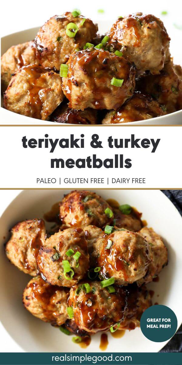 Paleo Teriyaki & Turkey Meatballs (Gluten Free)