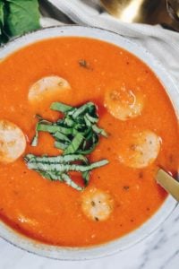 Paleo Tomato Basil Soup With Sausage (Whole30) - Real Simple Good