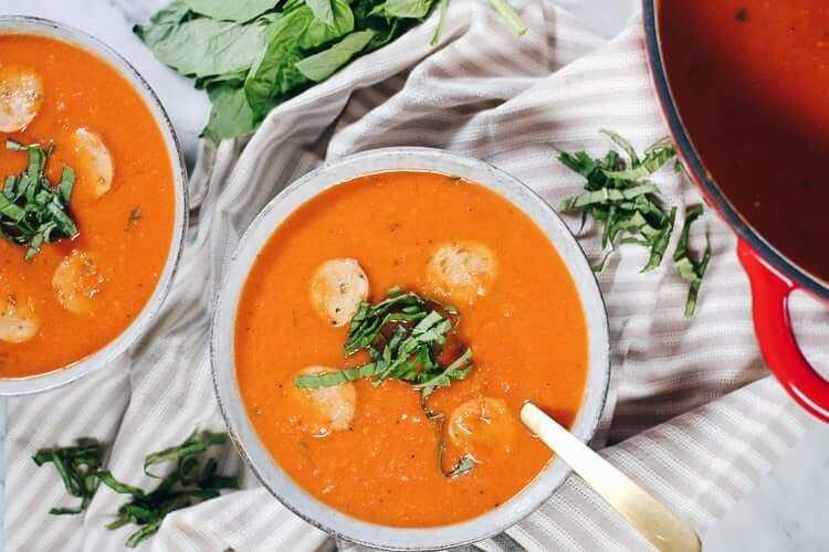 Paleo Tomato Basil Soup With Sausage  Whole30  - 22