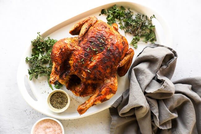 Perfectly Roasted Air Fryer Whole Chicken - Caramel Tinted Life