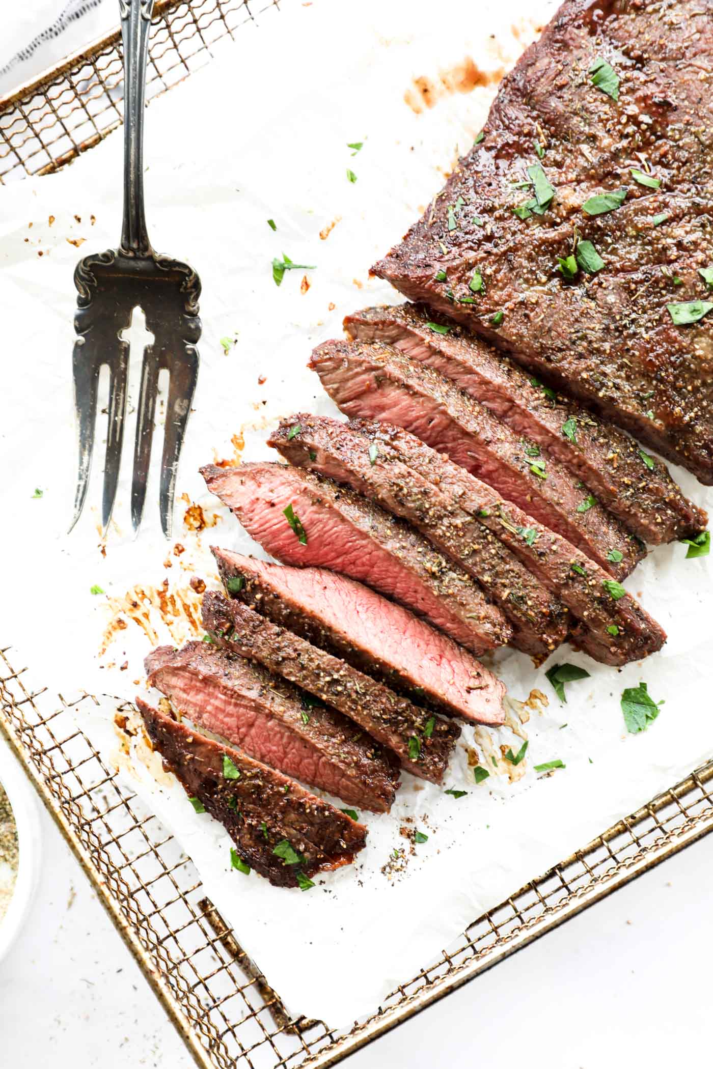 Perfectly Seasoned Air Fryer Flank Steak in 15-Minutes - Real