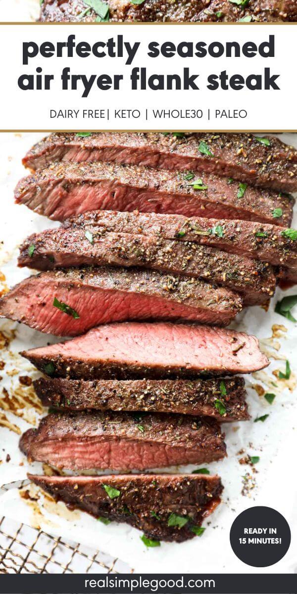 Perfectly Seasoned Air Fryer Flank Steak in 15-Minutes - Real