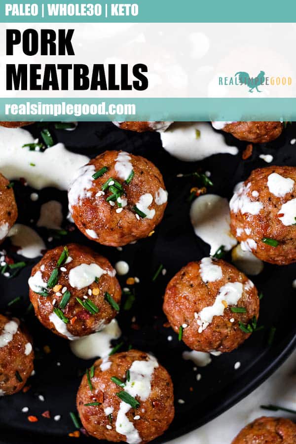 Pork Meatballs  Paleo  Whole30   Keto  - 60