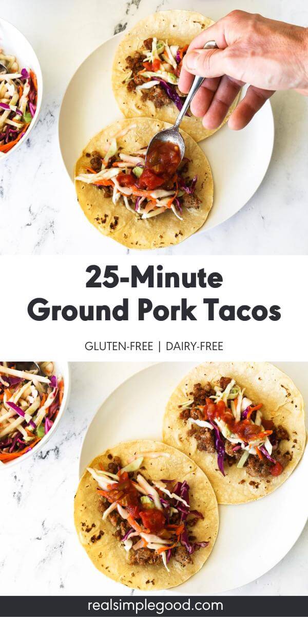 Quick 25-Minute Ground Pork Tacos with Slaw