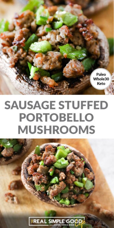 Easy Pork Sausage-Stuffed Portobello Mushrooms