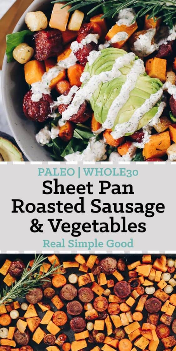 Sheet Pan Roasted Sausage and Vegetables  Paleo   Whole30  - 84