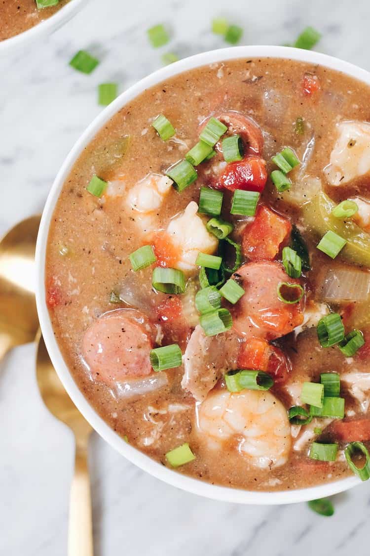 Slow Cooker Crockpot Gumbo + {VIDEO}