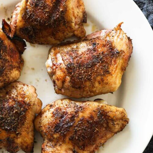 Smoked Chicken Thighs (Crispy Skin, Reverse Sear) - Real Simple Good