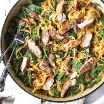 Spaghetti Squash Carbonara  Paleo  Whole30   Low Carb  - 33