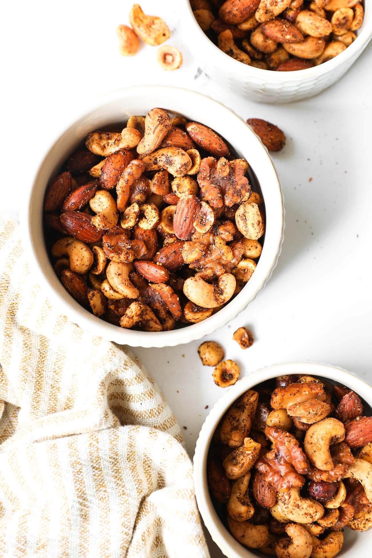 Spicy Roasted Nuts and Raisins Healthy Food