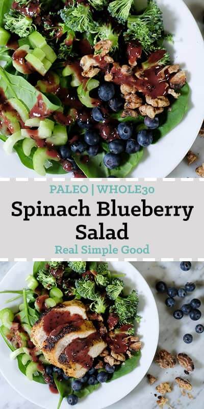 Spinach Blueberry Salad  Paleo   Whole30  - 96